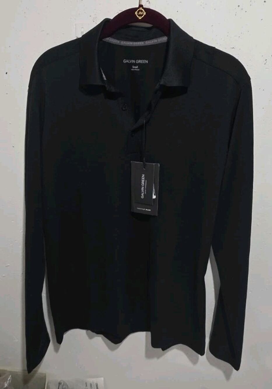 Galvin Green Ventil8 PLUS Long Sleeve Golf Polo Black Men's Small NWT